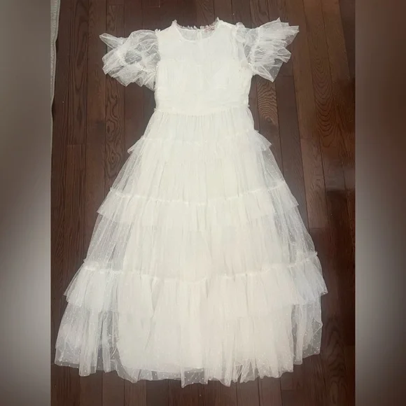 Whimsical White Tulle Dress by Ivy and Co. - Picture 4 of 6
